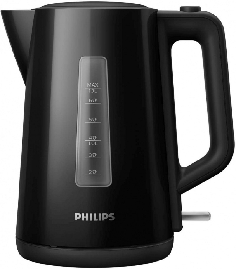 Изображение товара Электрический чайник PHILIPS HD9318/20 1.7л пластик черный надежный и быстрый
