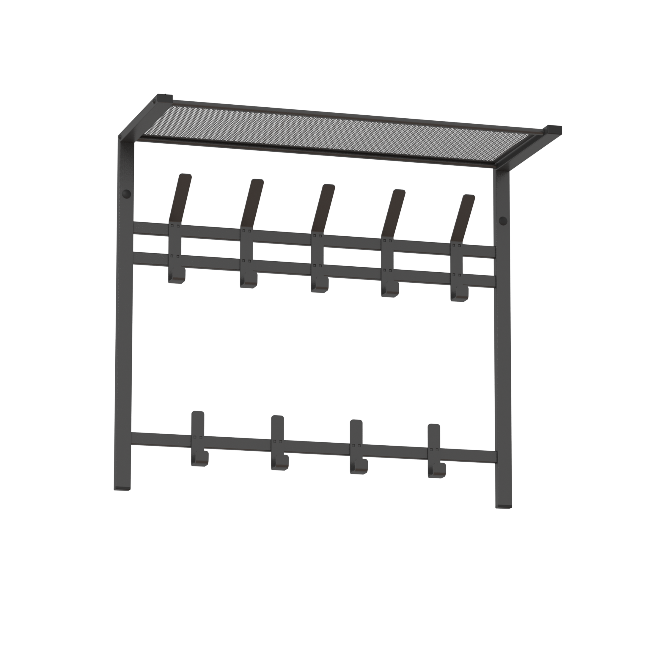 Изображение товара Настенная вешалка ЗМИ Торонто 22, 67x55x27 см, серый