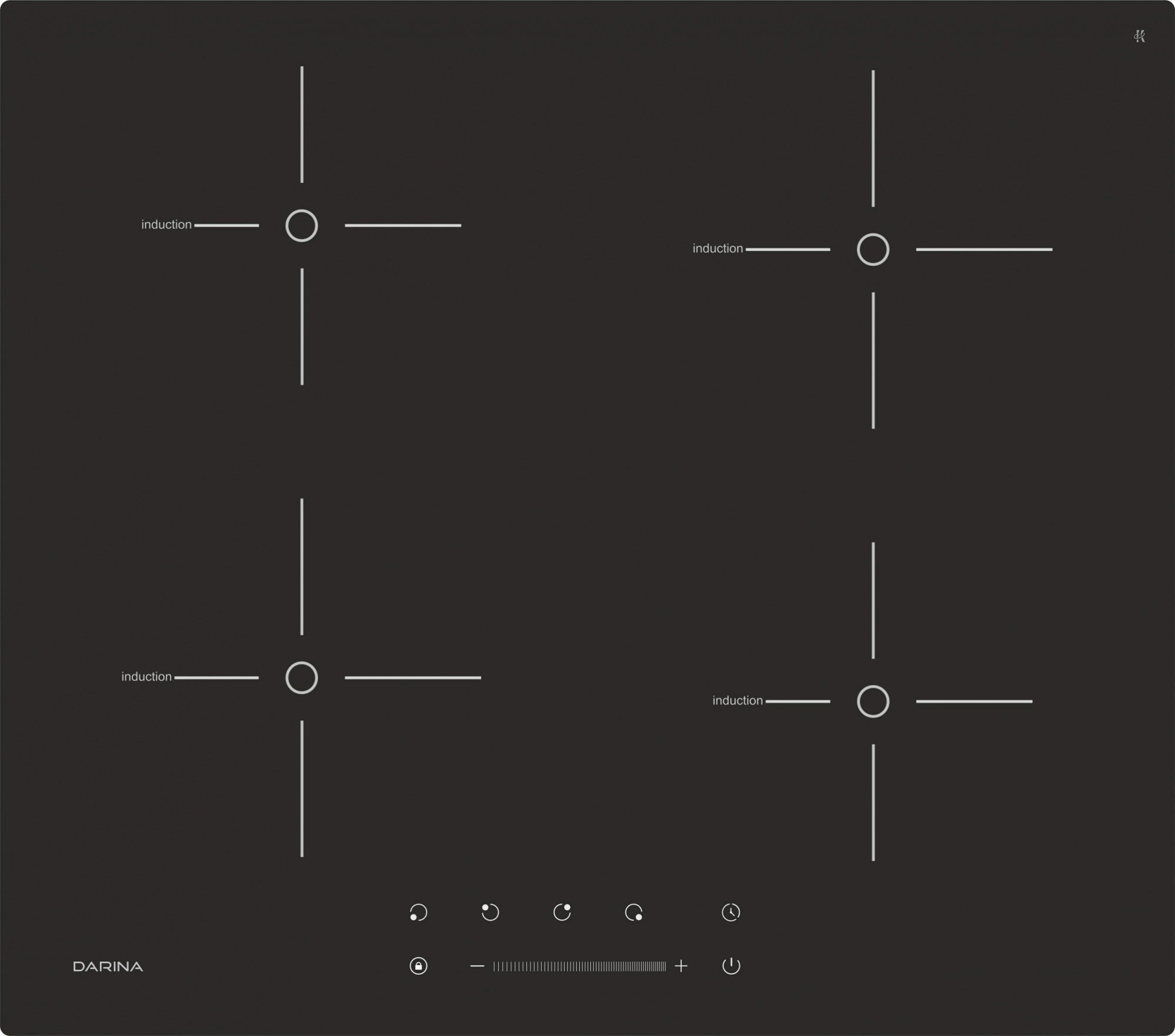 Изображение товара Индукционная варочная панель Darina PL EI313 B 59 см черная