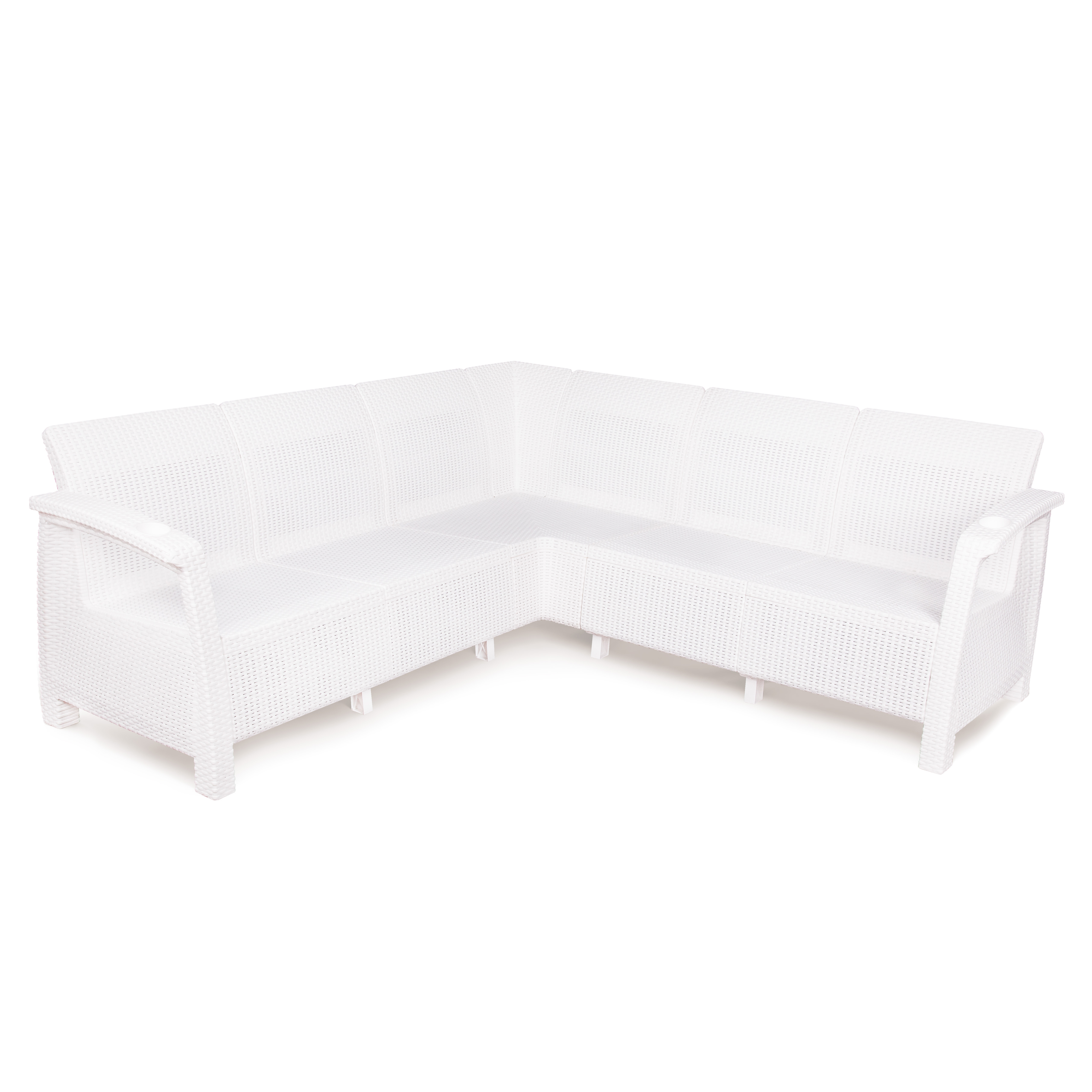 Изображение товара Диван Ротанг-плюс 200x200x79 см полипропилен белый