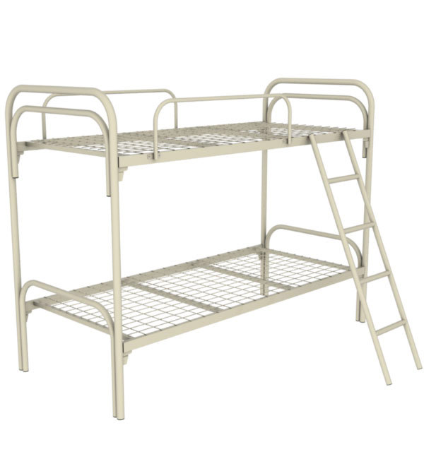 Изображение товара Двухъярусная металлическая кровать КМ17 196.4х83.2х157.4 см серый сталь Россия
