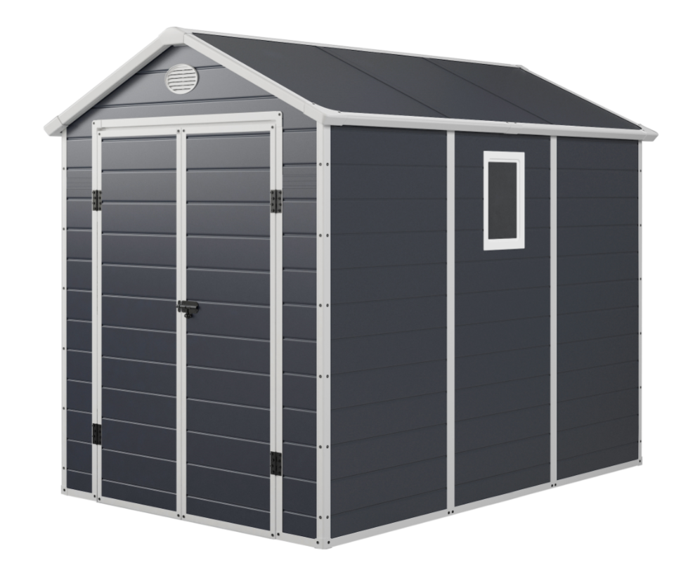 Изображение товара Хозблок AVA-E 1.9x2.84x2.26 м из стали серый садовый сарай для инструментов