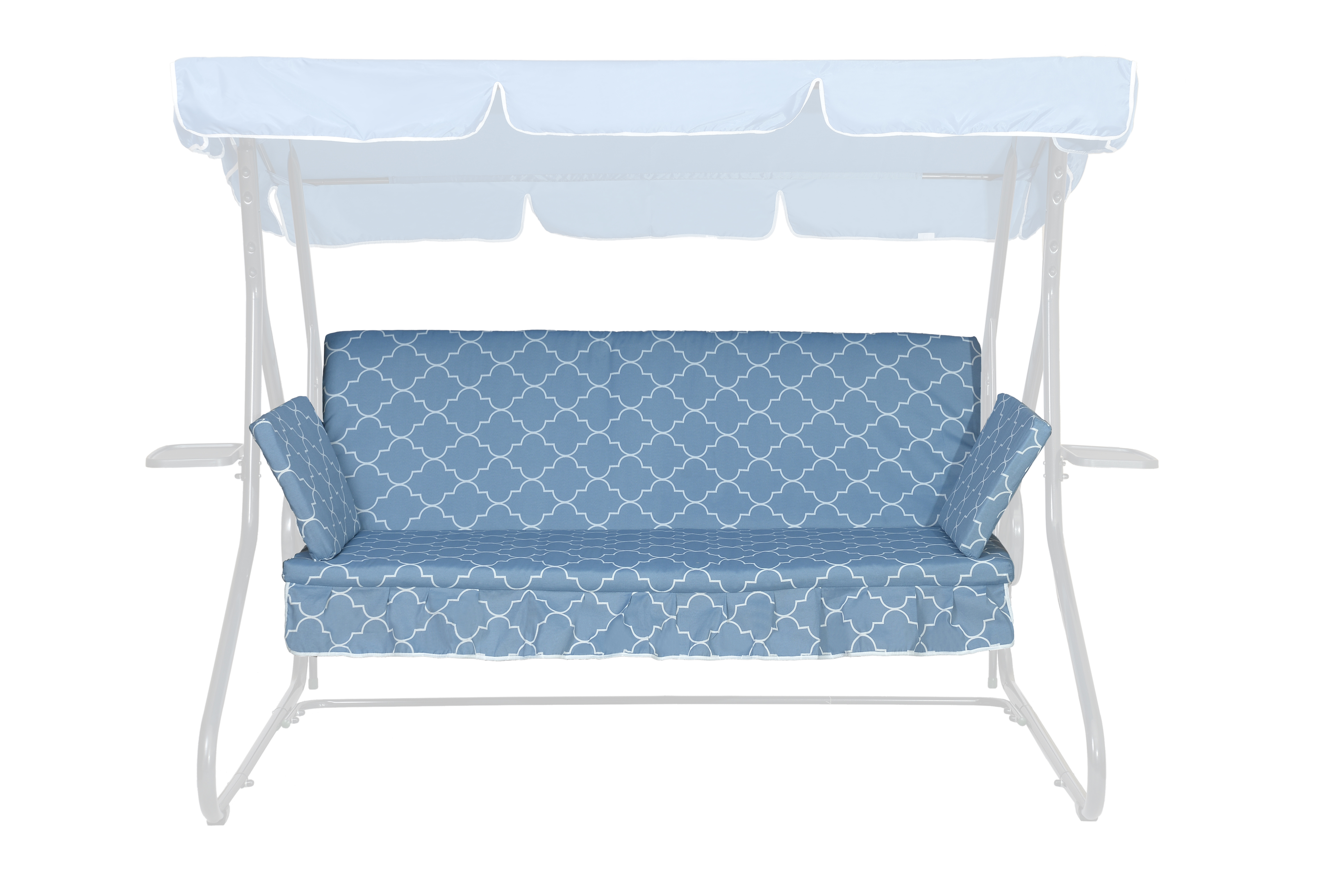 Изображение товара Мягкий элемент для качелей Лозанна 172x172 см поликоттон синий бежевый