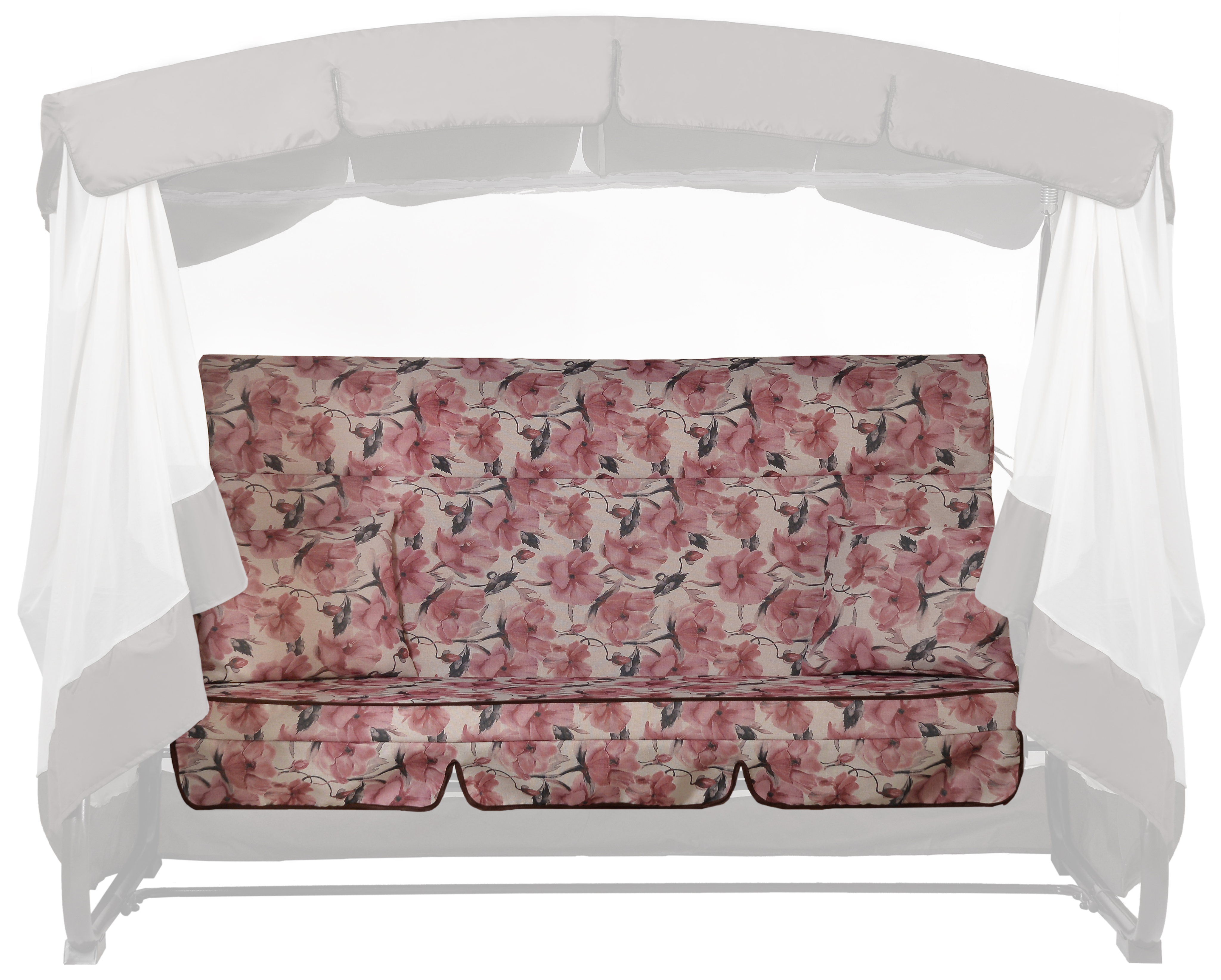 Изображение товара Мягкий элемент для качелей Турин премиум 179x179x8 см полиэстер коричневый