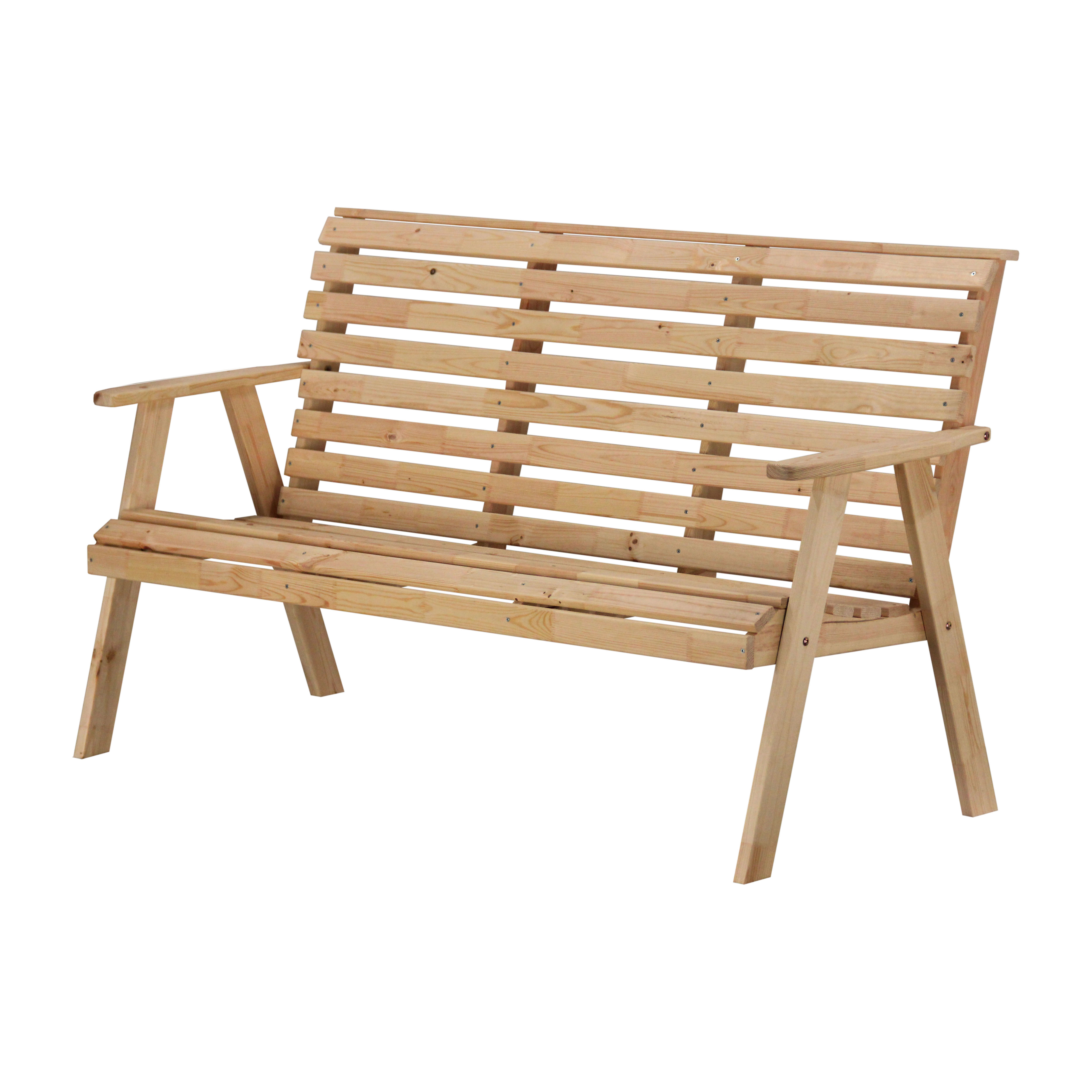 Изображение товара Скамья-софа садовая Солберга из дерева бежевого цвета 74x157x96 см