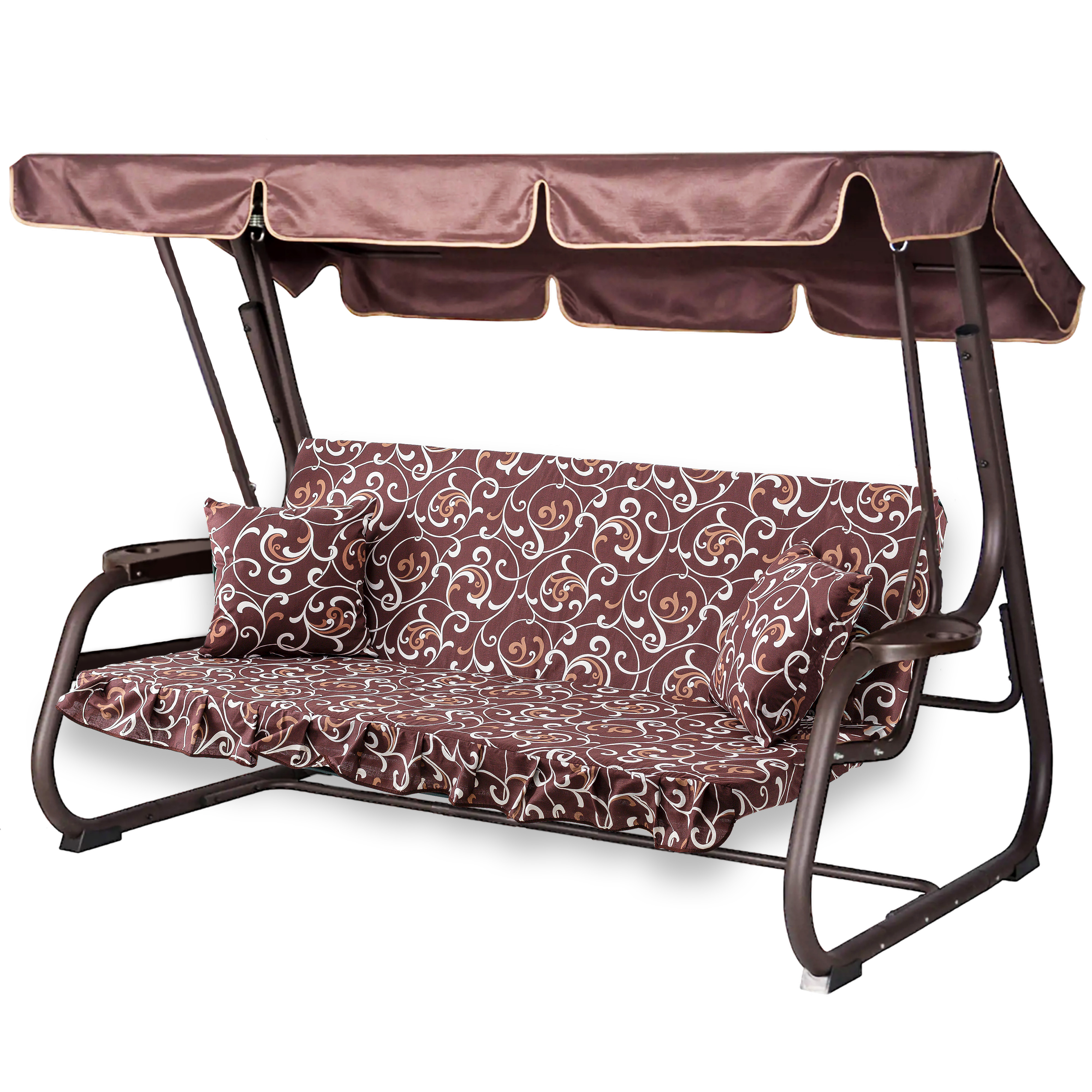 Изображение товара Матрас для садовых качелей 150x55 см поликоттон оксфорд с подушками