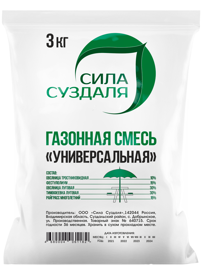 Изображение товара Семена газона Сила Суздаля Универсальный 3 кг