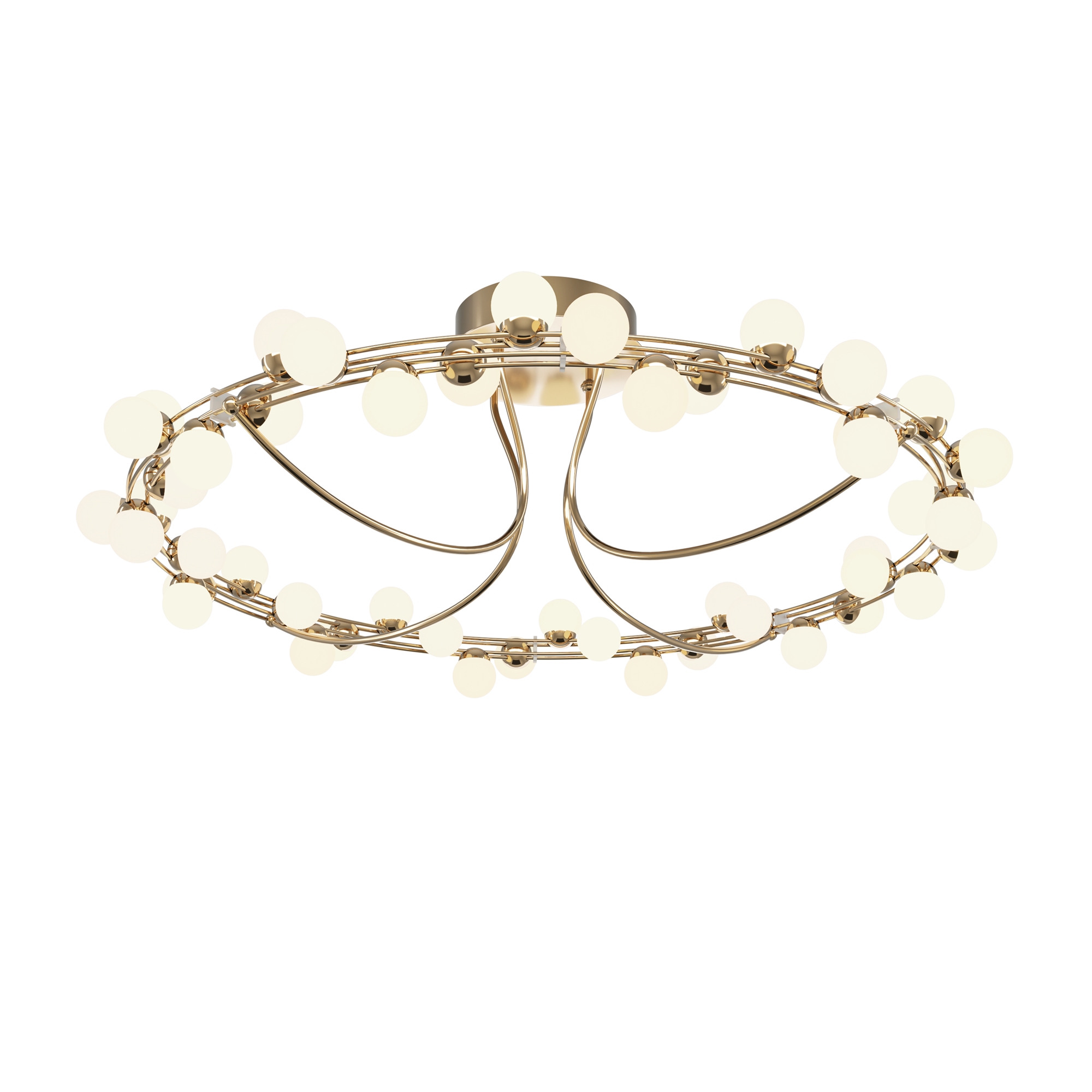 Изображение товара Люстра потолочная светодиодная Maytoni Tessara 30 м² теплый белый (желтый) свет цвет золото