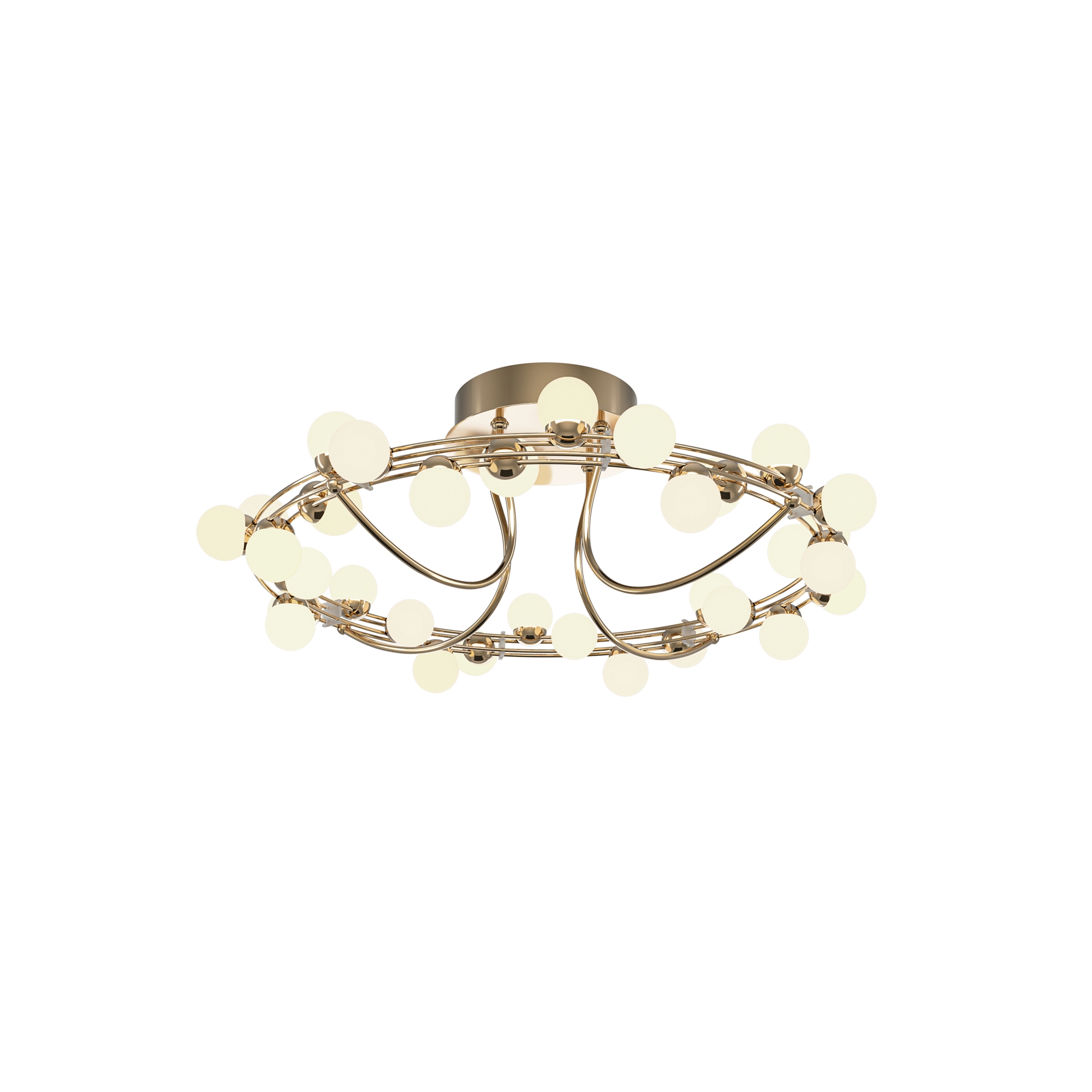 Изображение товара Люстра потолочная Maytoni Tessara LED 22 м² золотистая теплый белый свет