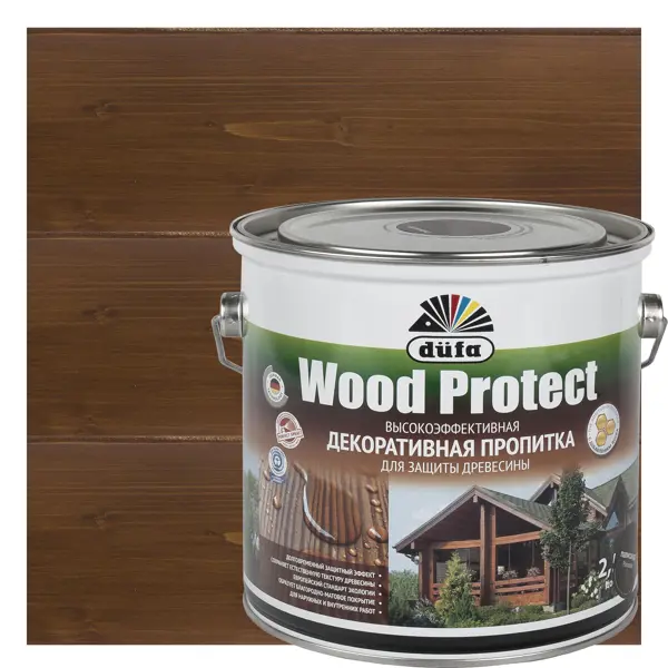 Фото Антисептик Dufa Wood Protect цвет палисандр 2.5 л