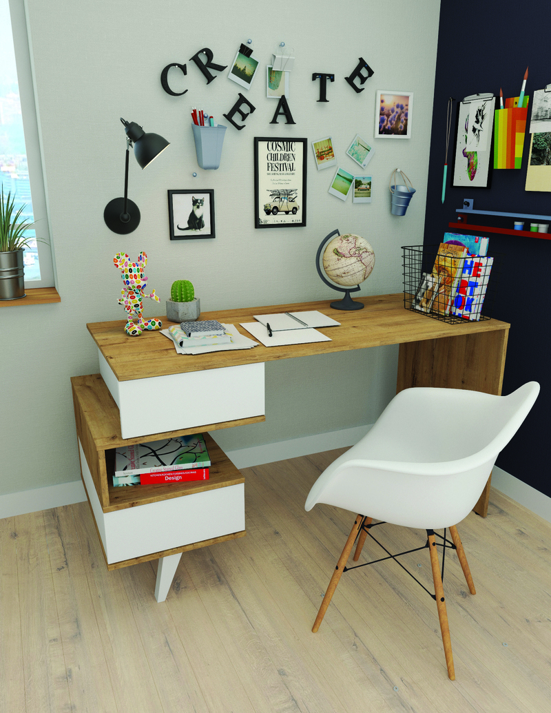 Изображение товара Стол Мебельнов Остин из ЛДСП с ящиками для дома и офиса