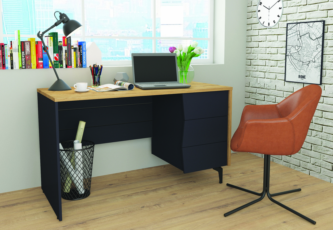 Изображение товара Стол Мебельнов Мадрид 130x76x60 см ЛДСП цвет графит