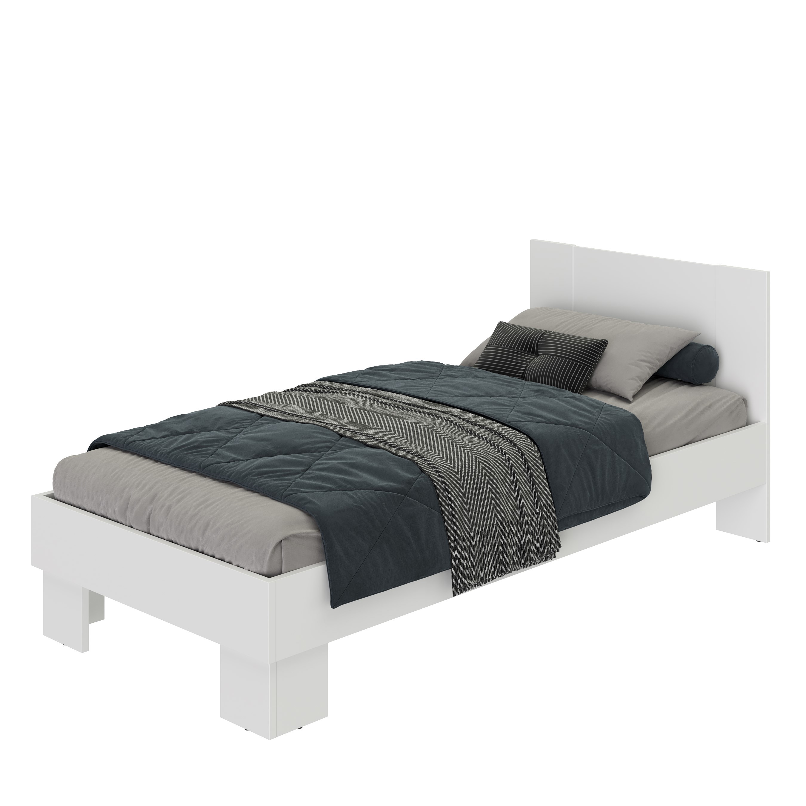 Изображение товара Каркас кровати Lazurit Мартина 90x200 см ЛДСП белый современный стиль