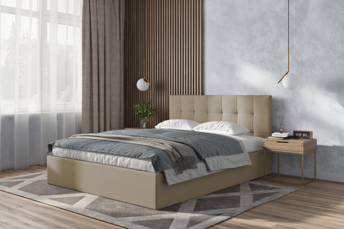 Изображение товара Кровать с подъемным механизмом Costa Ребекка 140x190 см ДСП цвет бежевый