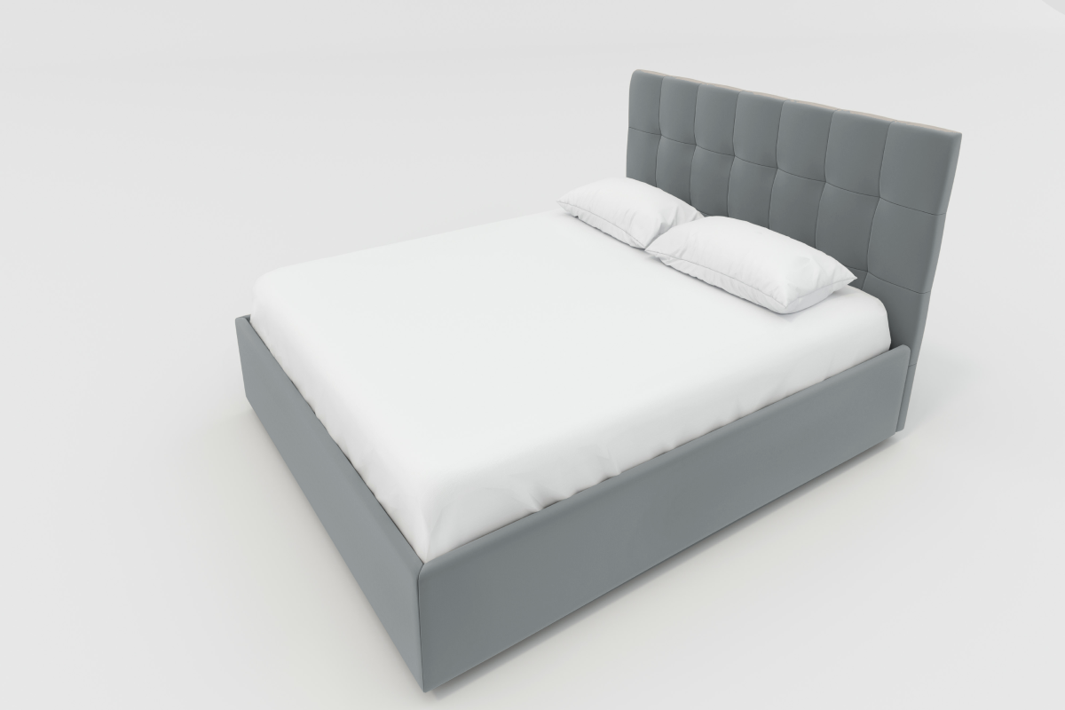 Изображение товара Кровать с подъемным механизмом Ребекка 140x190 см из ДСП цвет серый