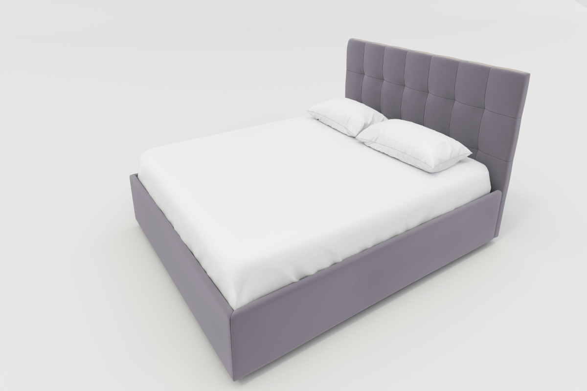 Изображение товара Кровать с подъемным механизмом Ребекка 140x200 см современный дизайн, цвет сиреневый