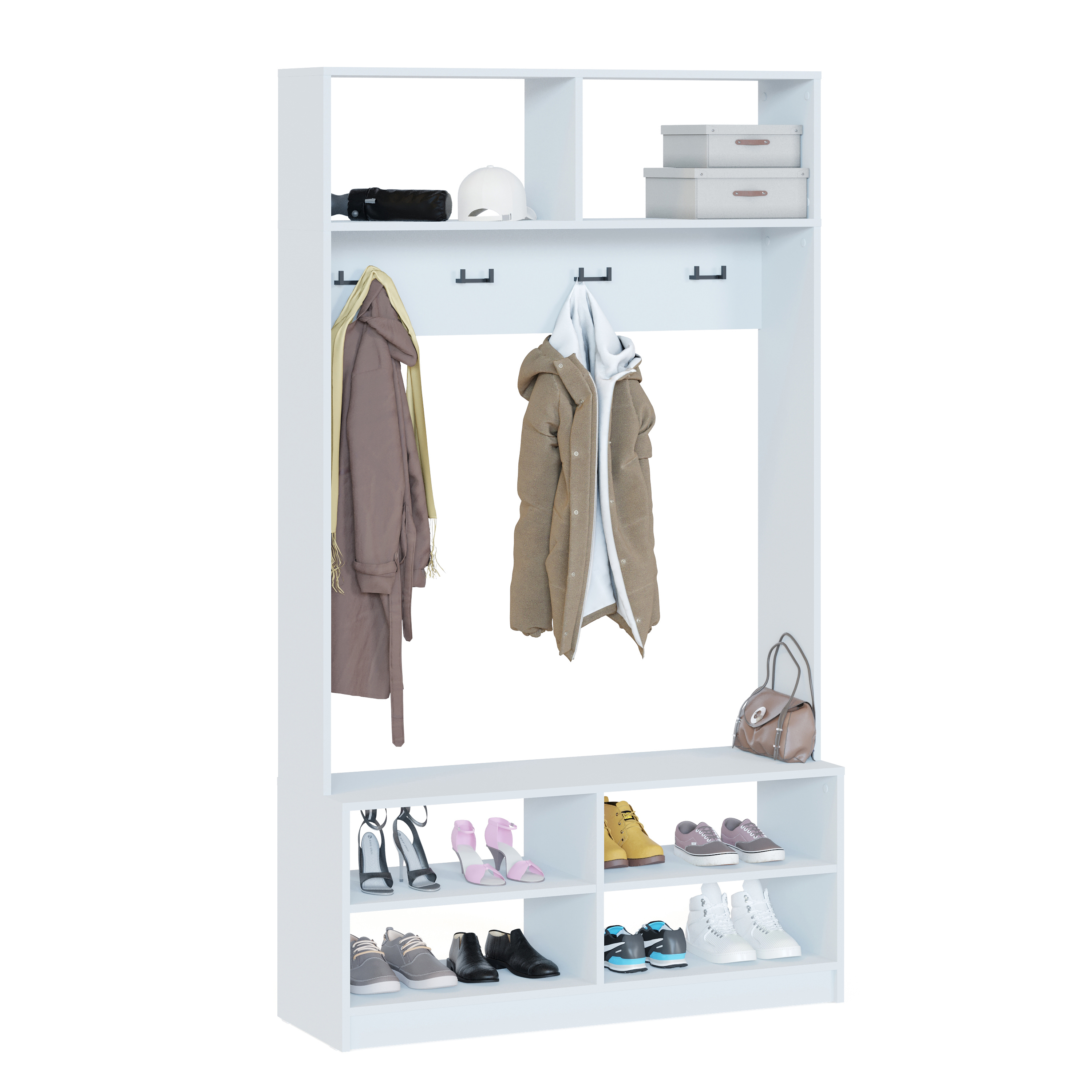 Изображение товара Прихожая Сокол-Т ВШ-9 ЛДСП 110x190x35.6см белый