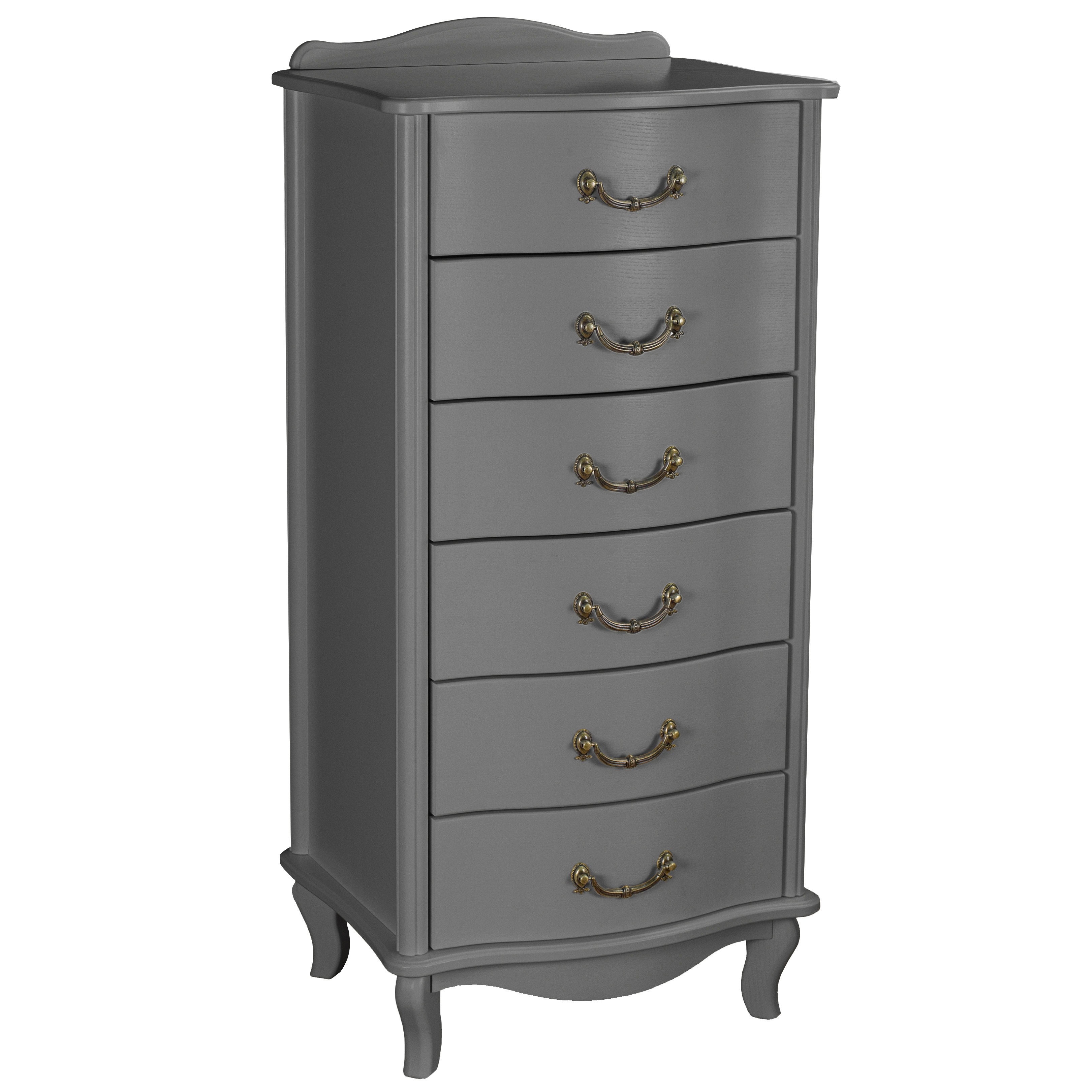 Изображение товара Комод Мебелик Джульетта 6 ящиков 50x40,50x107см серый