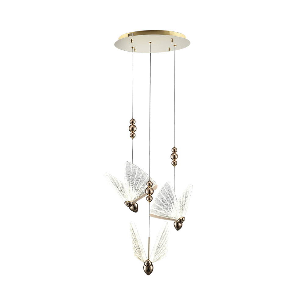 Изображение товара Светильник подвесной LED Novita H828-3, современный дизайн, 8 м², золотистый акцент