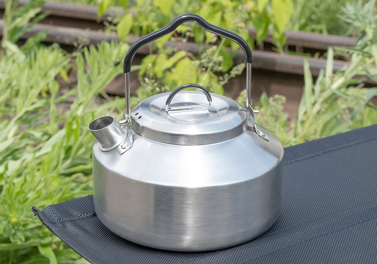 Изображение товара Походной чайник из нержавеющей стали 900 мл Kitoki DS-406 для кемпинга и рыбалки