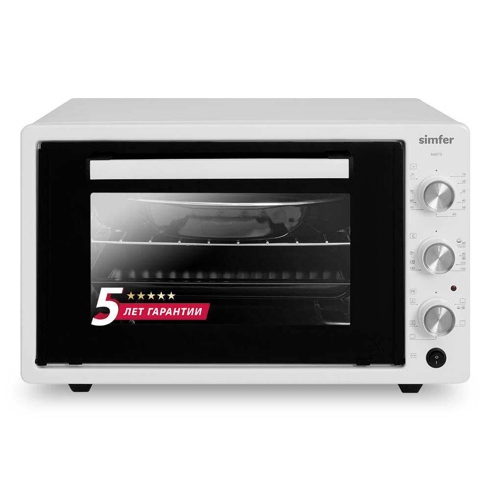 Изображение товара Электропечь Simfer M4275 42л 6 режимов механика турция белая