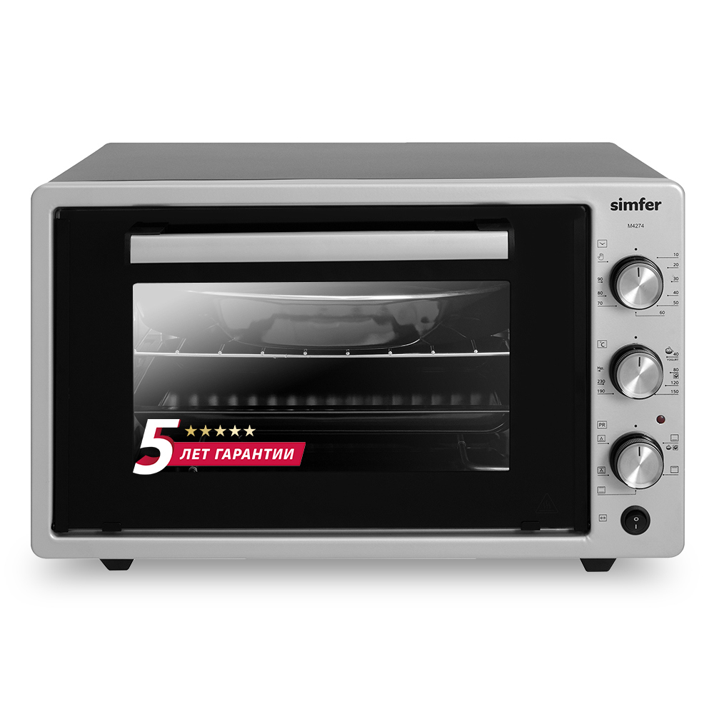 Изображение товара Электропечь SIMFER M4274 1300 Вт 42л нержавеющая сталь с функциями вертела и конвекции