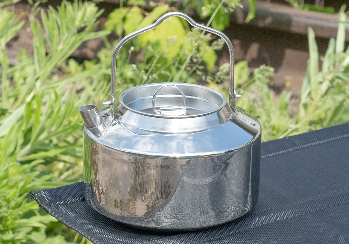 Изображение товара Чайник походный нержавеющий Kitoki М7761428 1,2 л для туристов и рыбалки