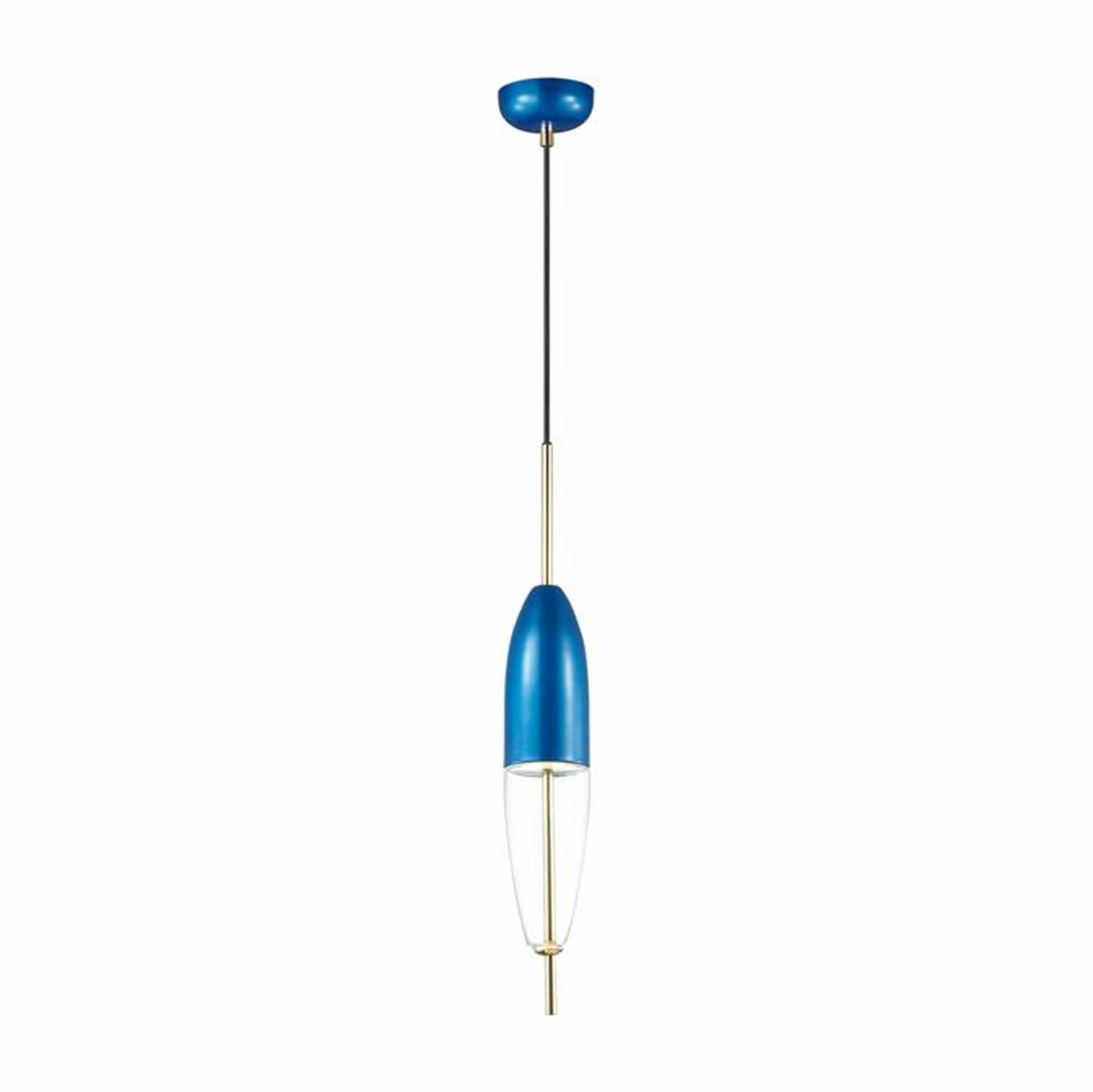 Изображение товара Светильник подвесной светодиодный Larus 4612/5L, 1 м², цвет синий/прозрачный