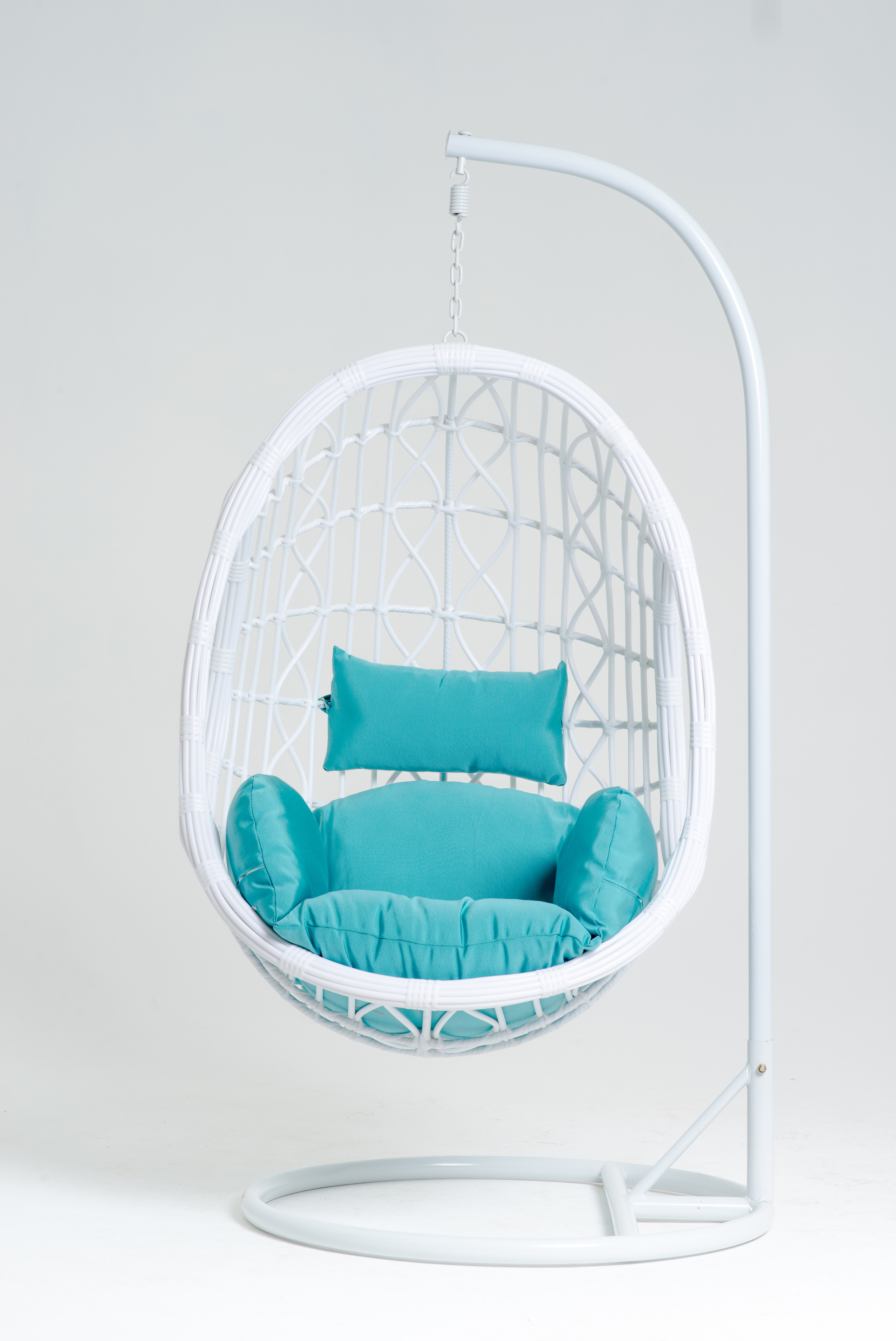 Изображение товара Подвесное кресло VINOTTI 44-004-12 из искусственного ротанга с подушками белое