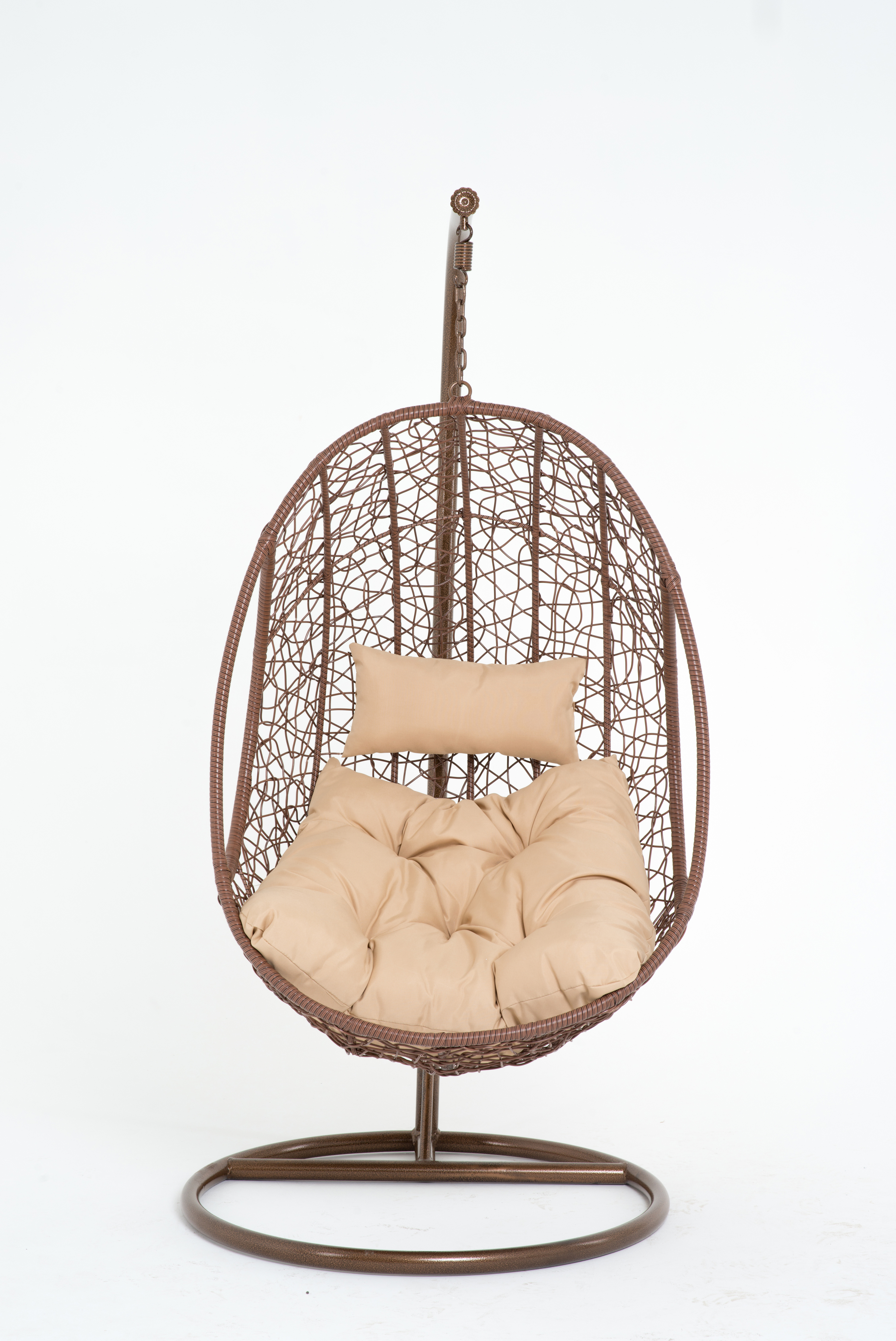 Изображение товара Кресло подвесное Vinotti 44-004-11 одно место коричневое для дачи и интерьера