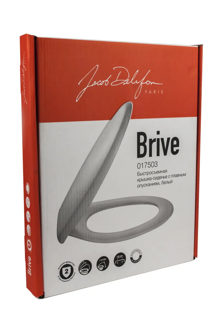 Сиденье для унитаза Jacob Delafon Brive/Patio из дюропласта с микролифтом - 8