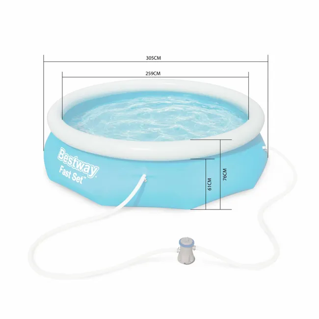 Бассейн надувной Bestway 57270 BW 305x76 см насос в комплекте - 7