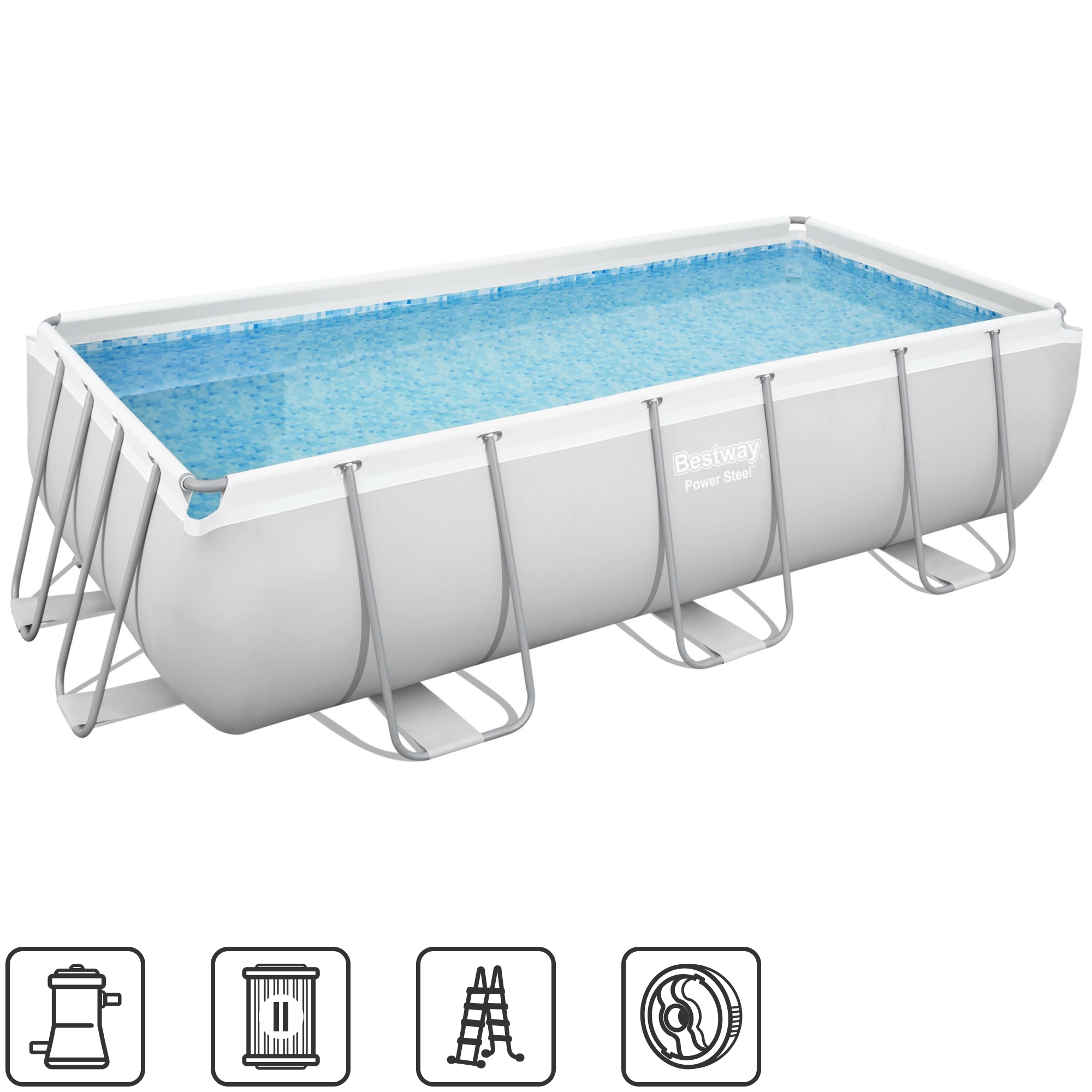 Изображение товара Бассейн каркасный Bestway 56441 BW 404x201x100 см 6480 л