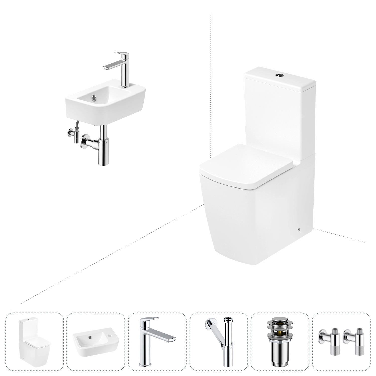 Изображение товара Безободковый унитаз Lavinia Boho Aveo Rimless 202008605 с сиденьем микролифт