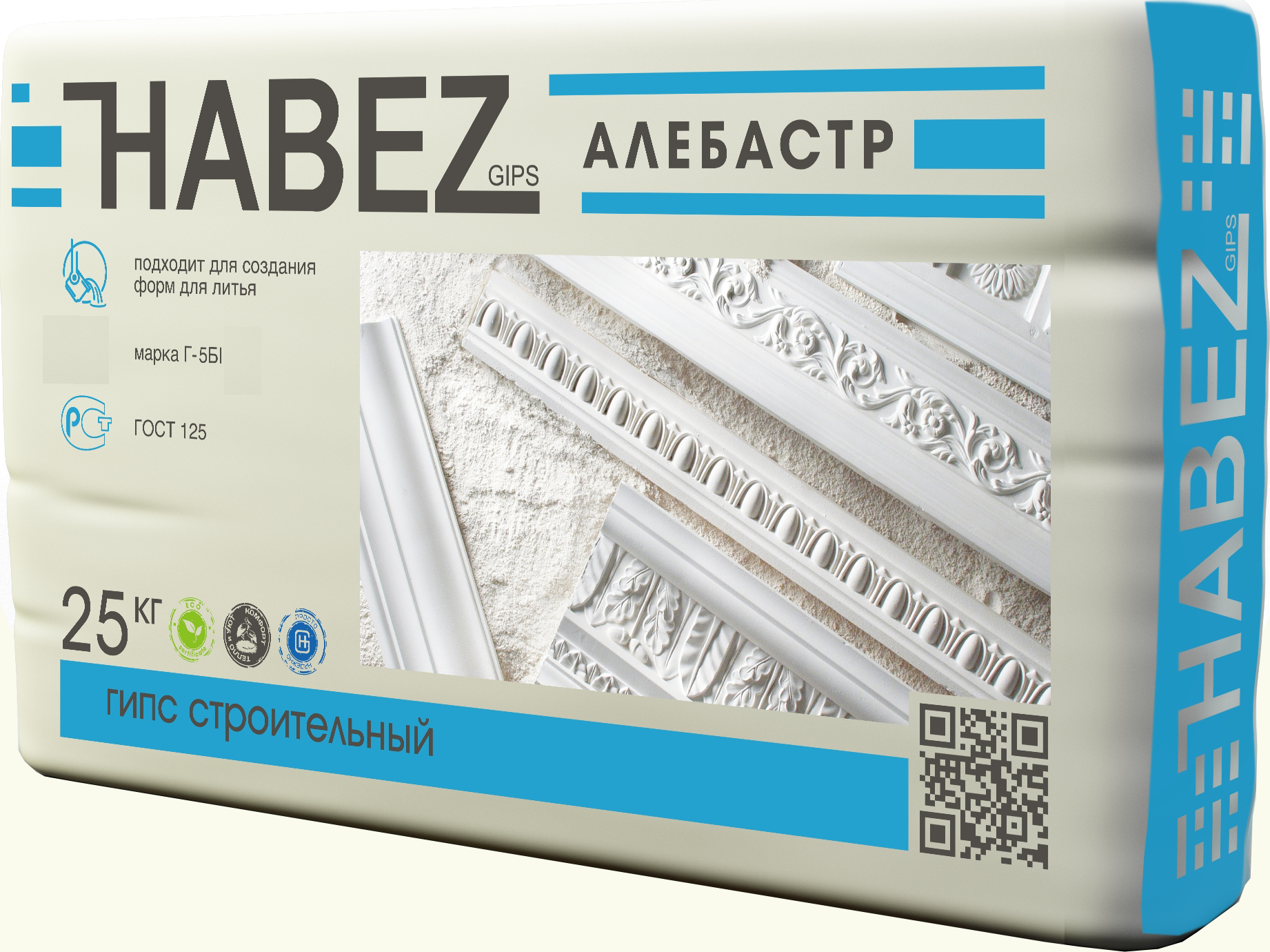 Изображение товара Гипс строительный HABEZ Г-5 БI 25 кг - для внутренних работ Изображение товара Гипс строительный HABEZ Г-5 БI 25 кг - для внутренних работ