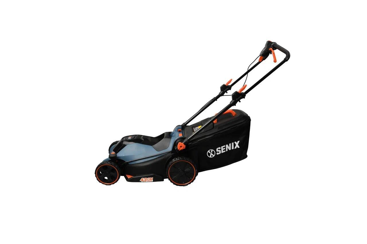 Изображение товара Аккумуляторная газонокосилка Senix Lpsx2-m-eu 40 В 43 см лёгкая и бесщёточная