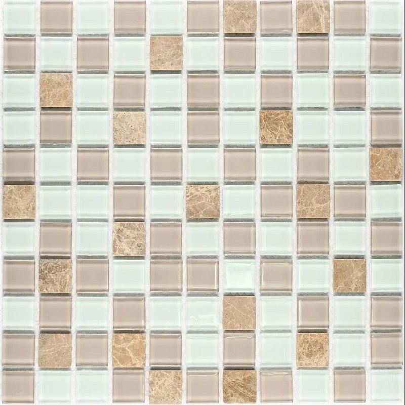 Изображение товара Декоративная стеклянная мозаика Granito PRESTIGEekb 30x30 см бежевый