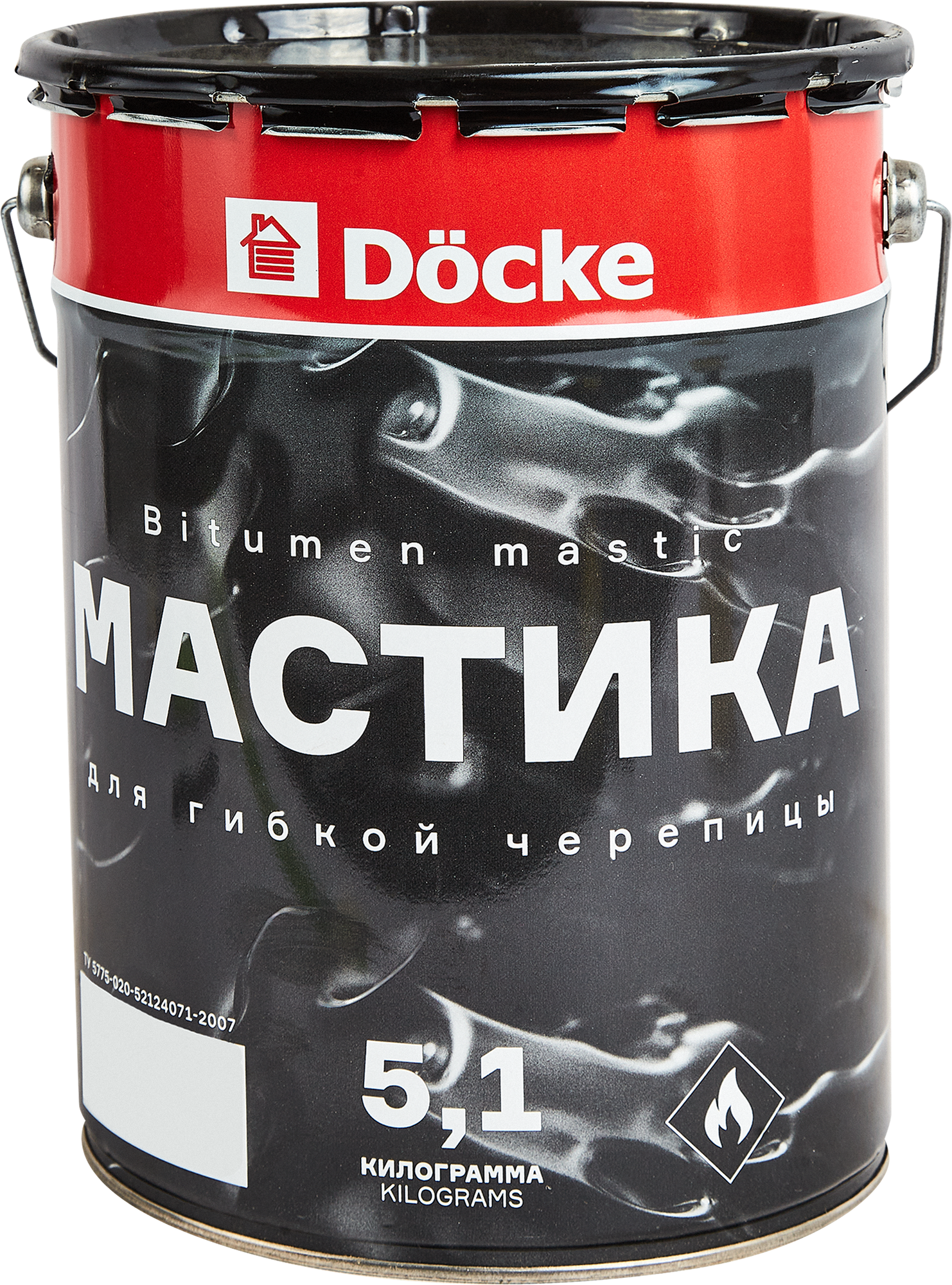 Изображение товара Мастика битумная Docke для гибкой черепицы 5 л
