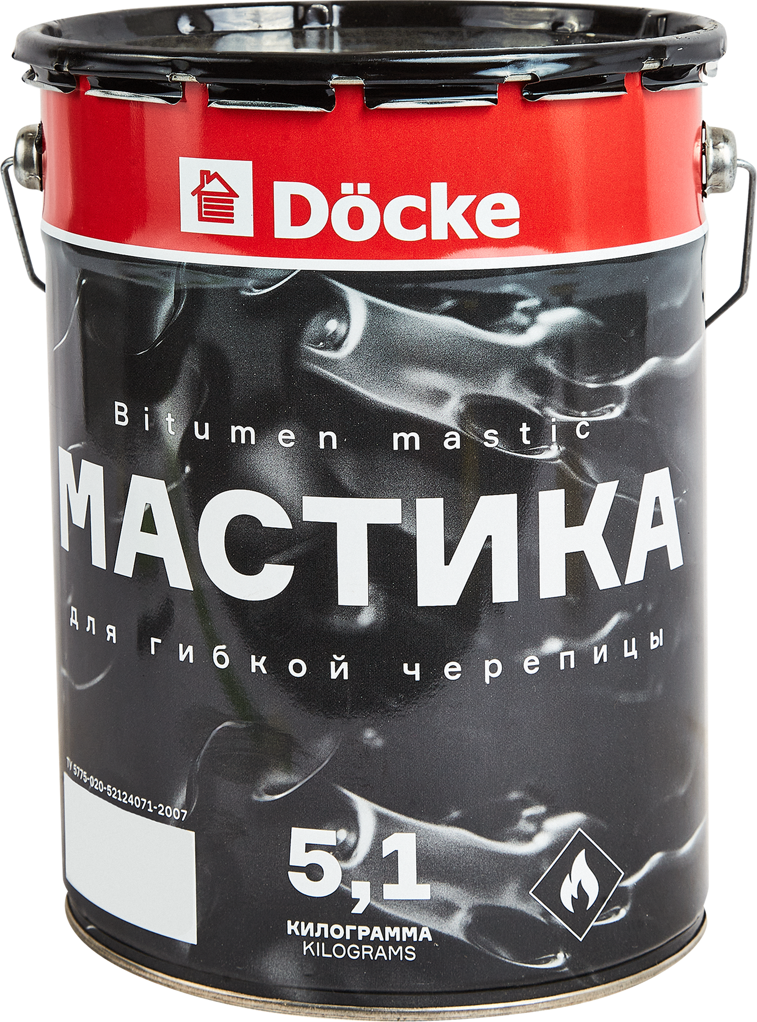 Мастика битумная Docke для гибкой черепицы 5 л
