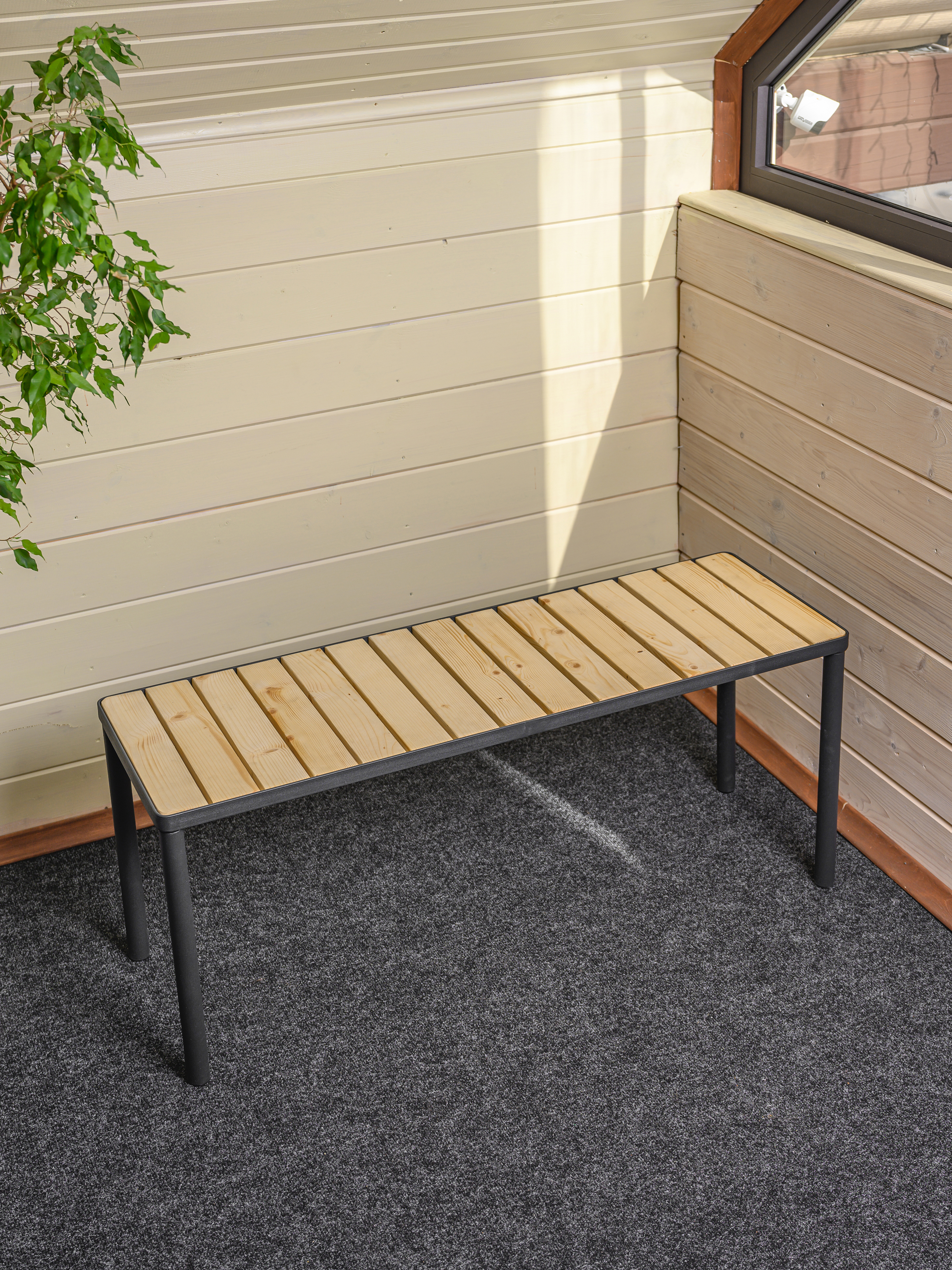 Изображение товара Скамья садовая Garden house Rich 110 см x 34.8 см x 45.5 см сосна бежевый
