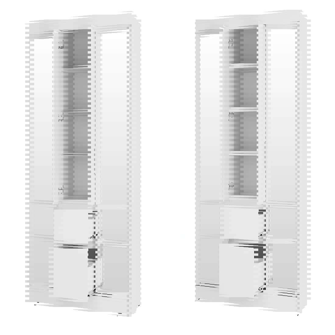 Изображение товара Шкаф-купе BTS МС Симпл 210x160x58см 8 полок ЛДСП белый