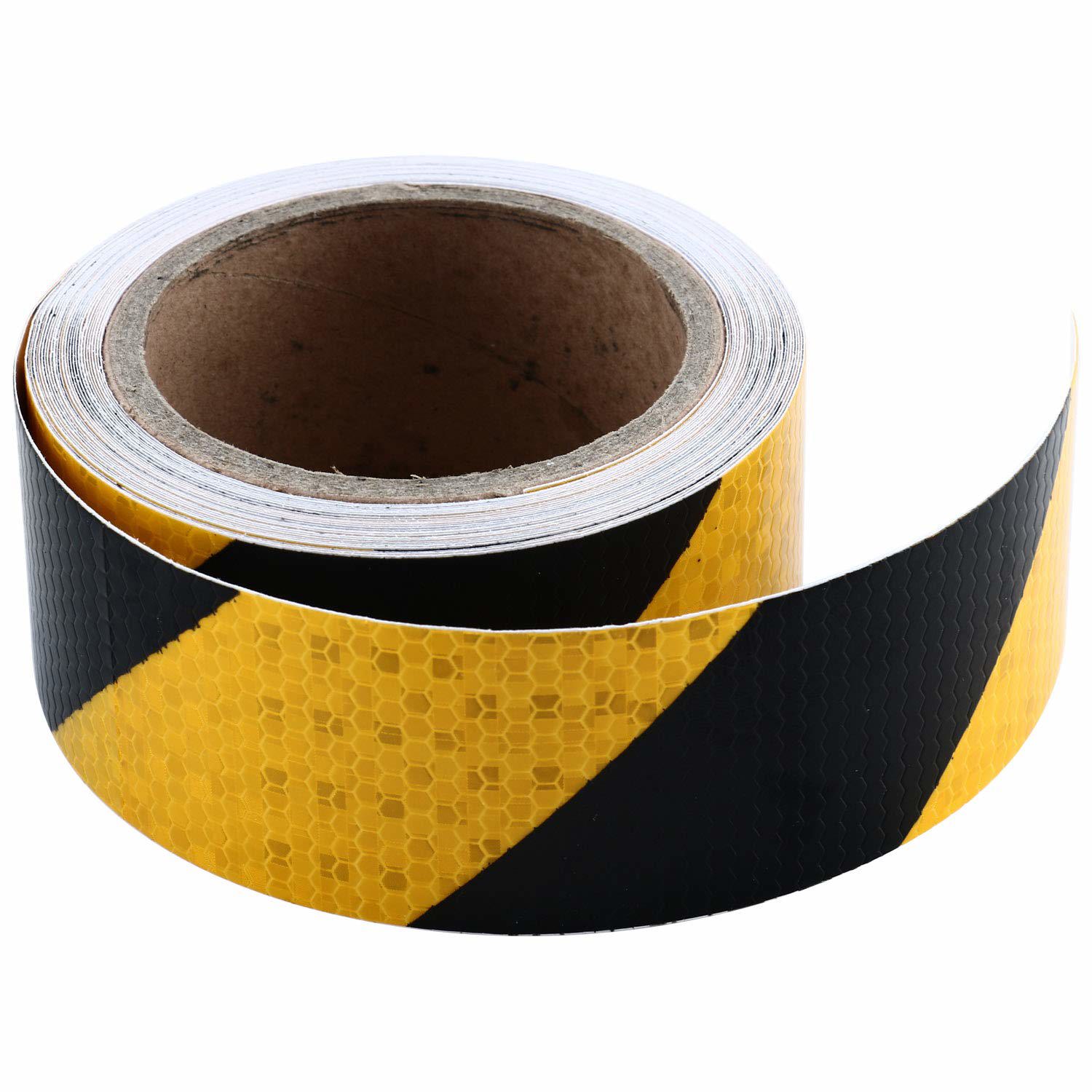 Изображение товара Лента сигнальная Safetystep Reflective Tape Honeycomb 50мм х 45.7м цвет черно-желтый