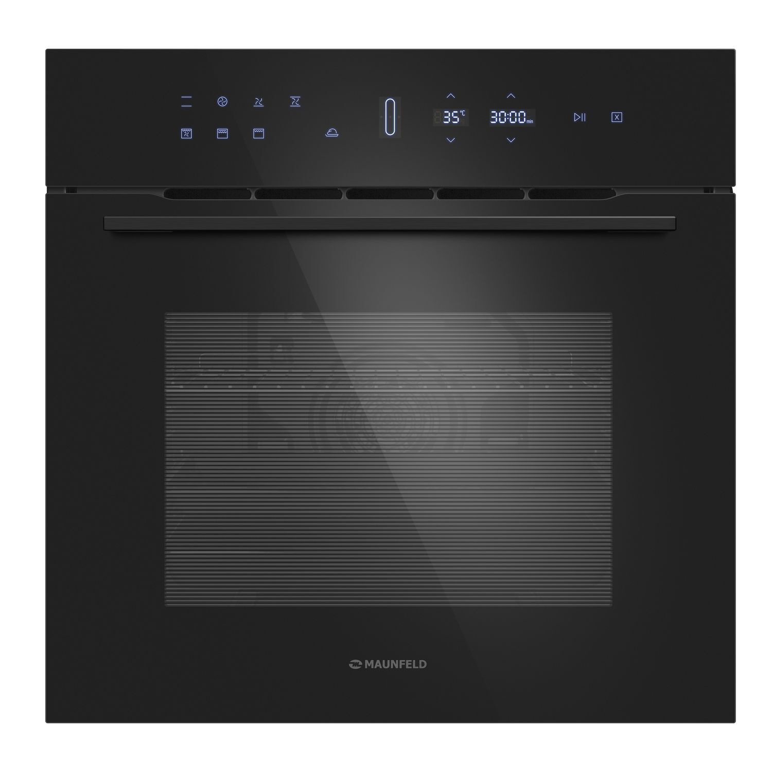 Изображение товара Встраиваемый электробуховой шкаф Maunfeld Meoh709Db 70 л черный сенсорное управление Изображение товара Встраиваемый электробуховой шкаф Maunfeld Meoh709Db 70 л черный сенсорное управление