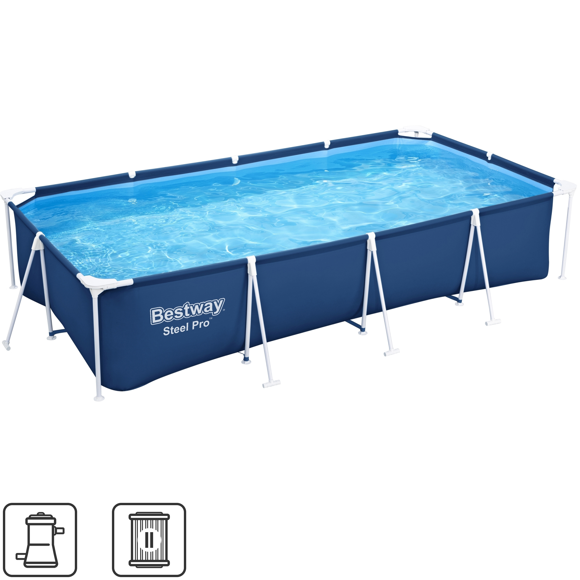 Бассейн каркасный прямоугольный Bestway 56424 BW 400x211x81 см ️ купить ...