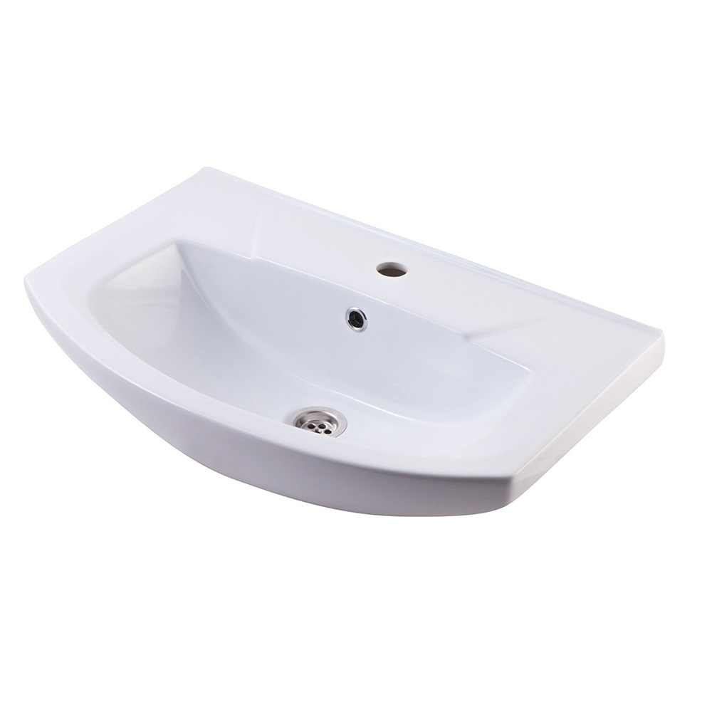 Изображение товара Раковина накладная Runo элеганс 0302.401 белая 65 см глянцевая