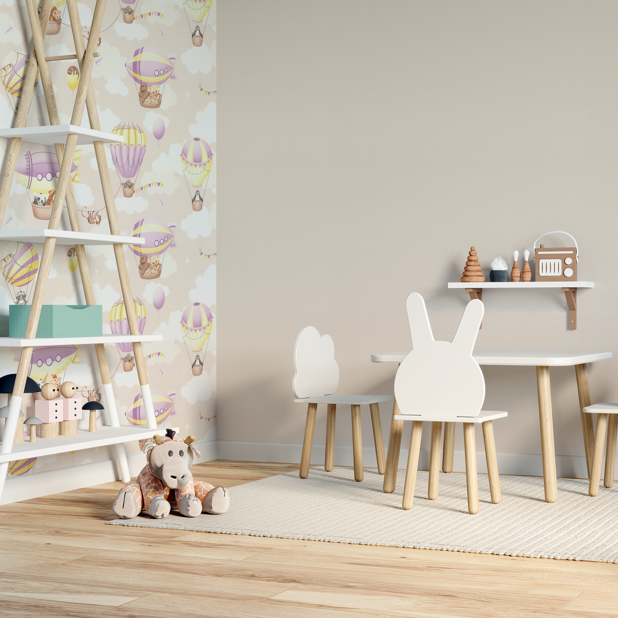 Обои флизелиновые Palitra Home Zoo Child бежевые 1.06 м HC72271-12 - 5