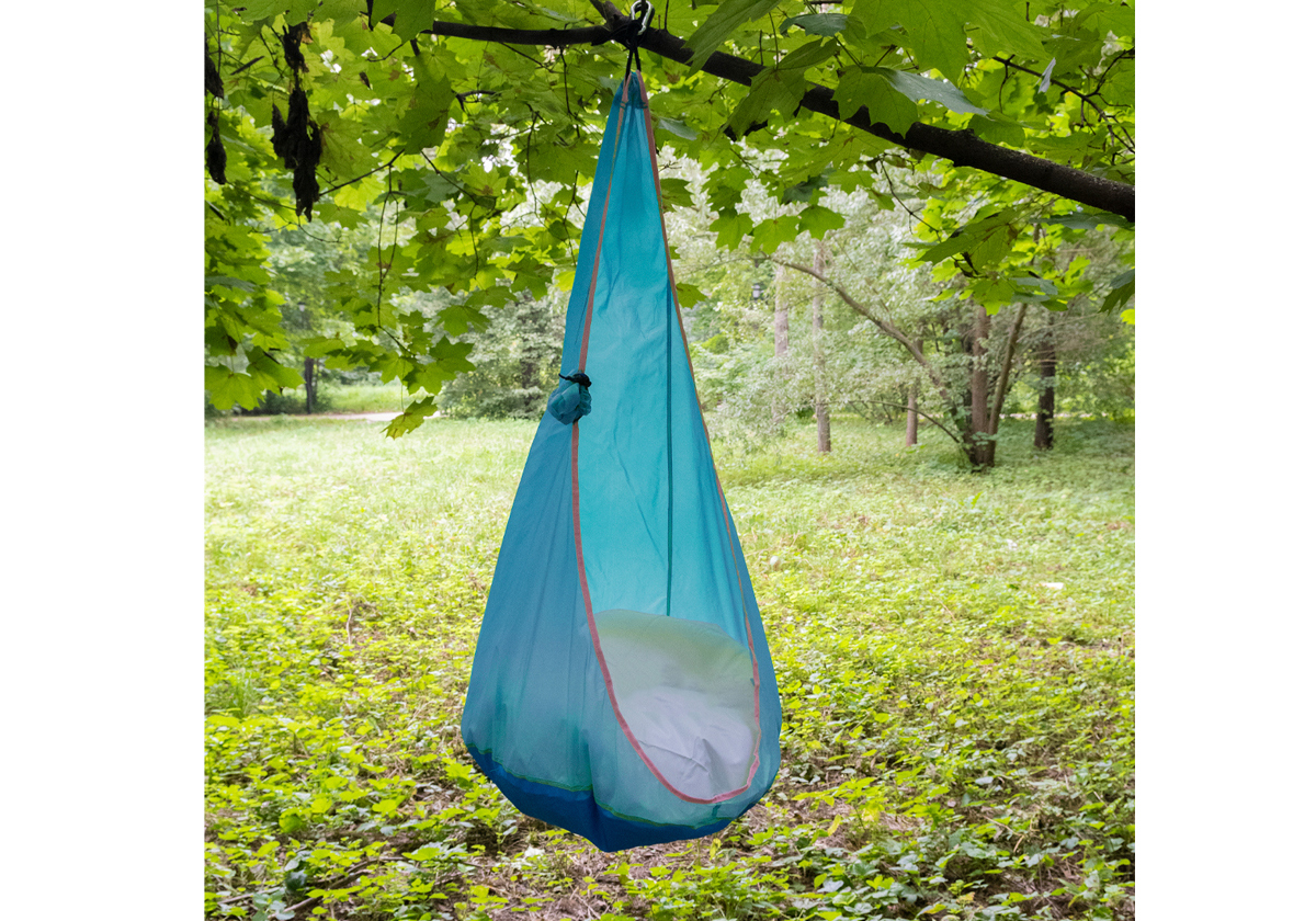 Изображение товара Подвесной гамак-кокон Kitoki WQ-02 160x160см голубой для отдыха и активного образа жизни