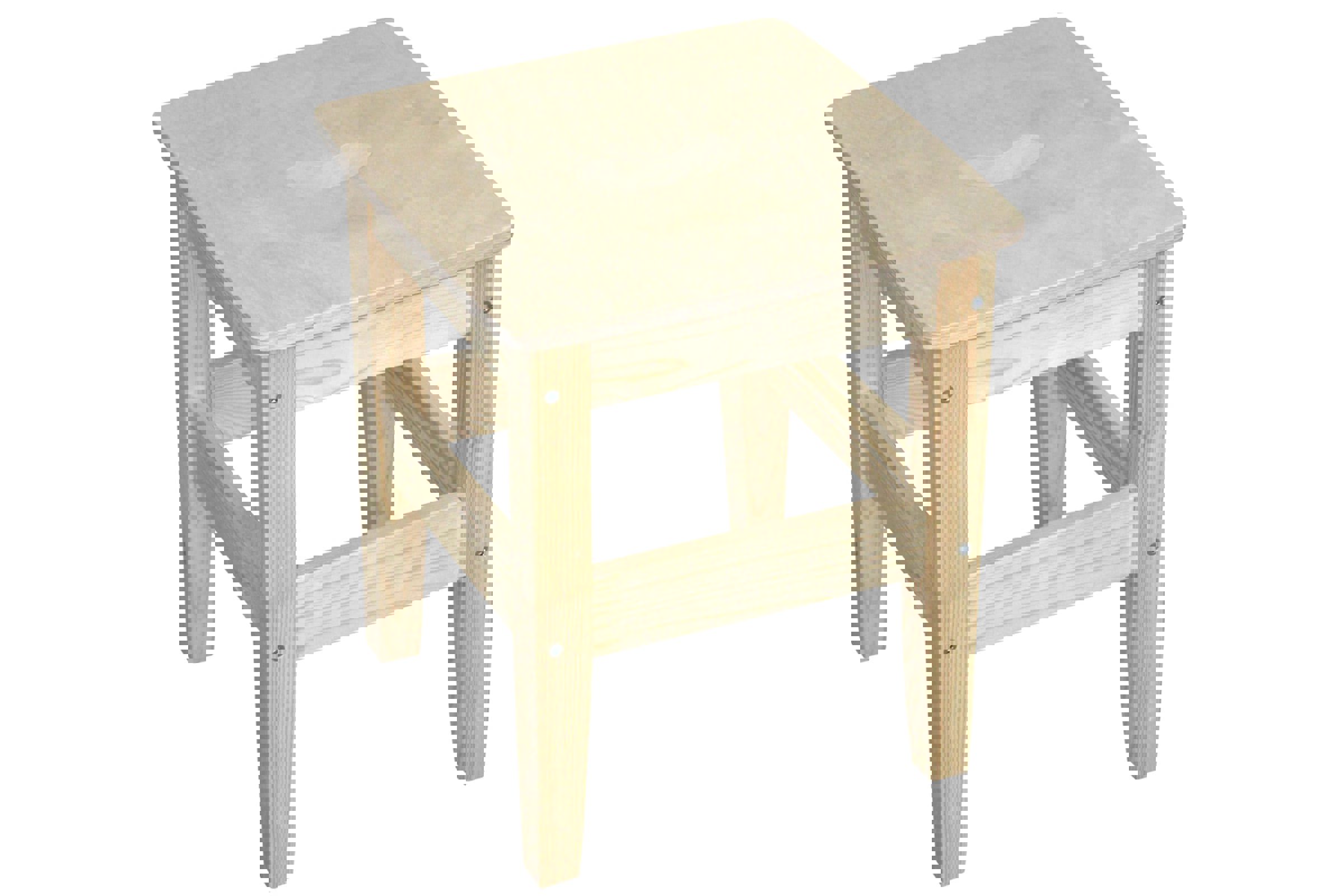 Изображение товара Табурет Комплект Агро 40x40x45см Древесина с сертификатом FSC Коричневый