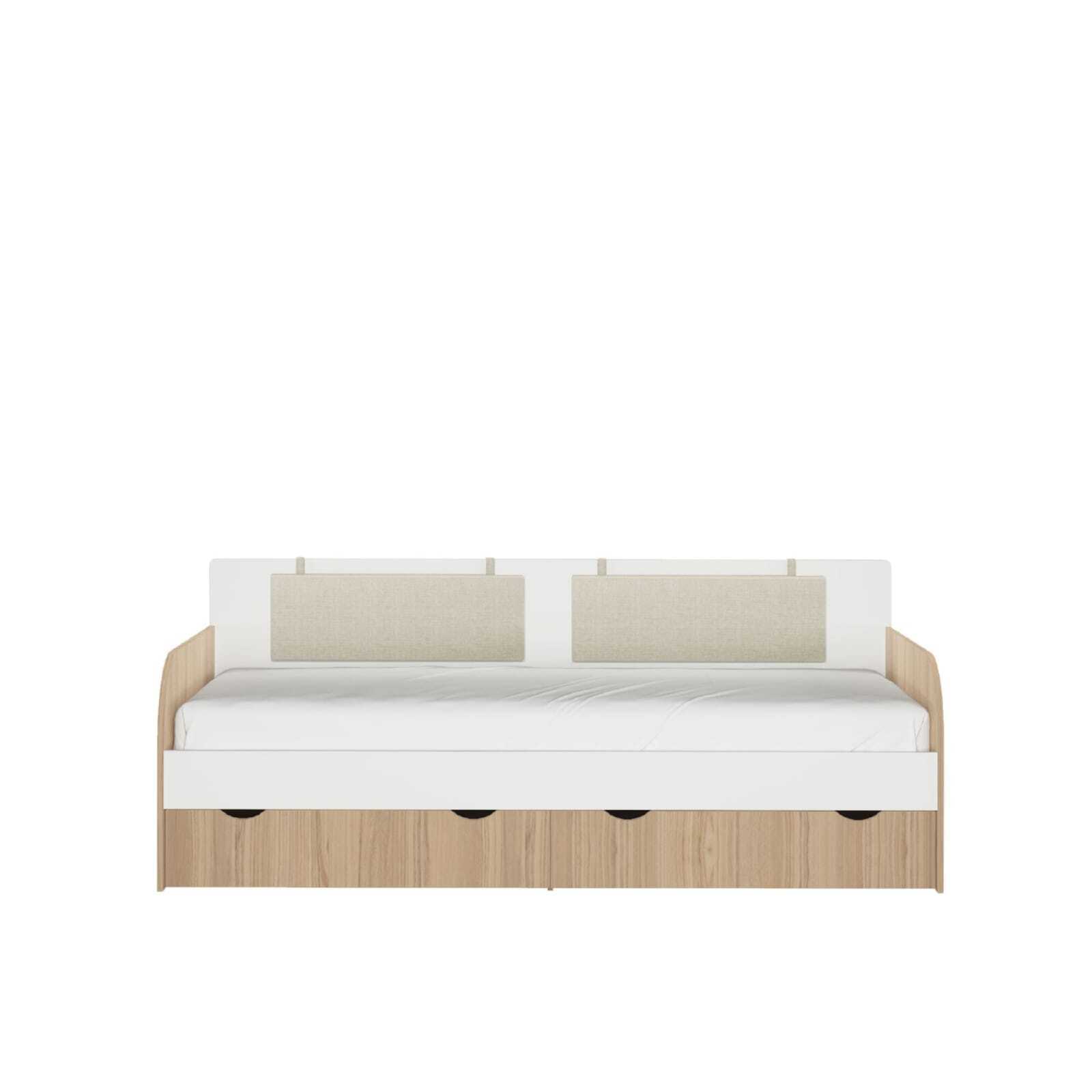 Изображение товара Кровать тахта ГК Аквилон Кот 93.4x80x210 см ЛДСП белый современный стиль