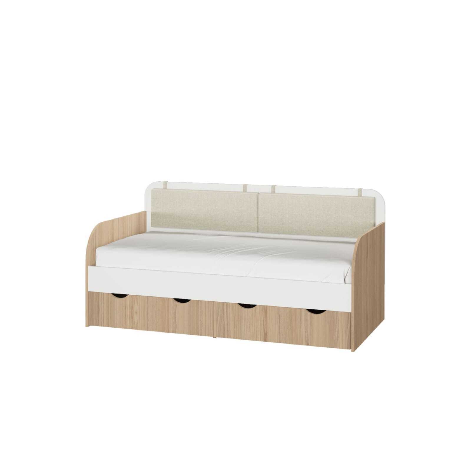 Изображение товара Кровать ГК Аквилон Кот 83.8x80x163.2 см ЛДСП белая современная